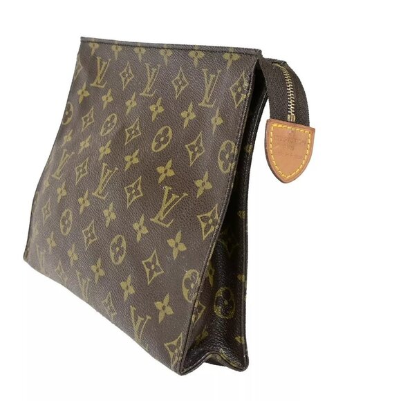 LOUIS VUITTON Poche Toilette 26 Clutch Hand Bag Monogram Leather - Picture 4 of 13
